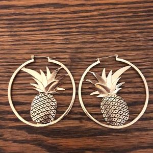 Topshop gold pineapple earrings
